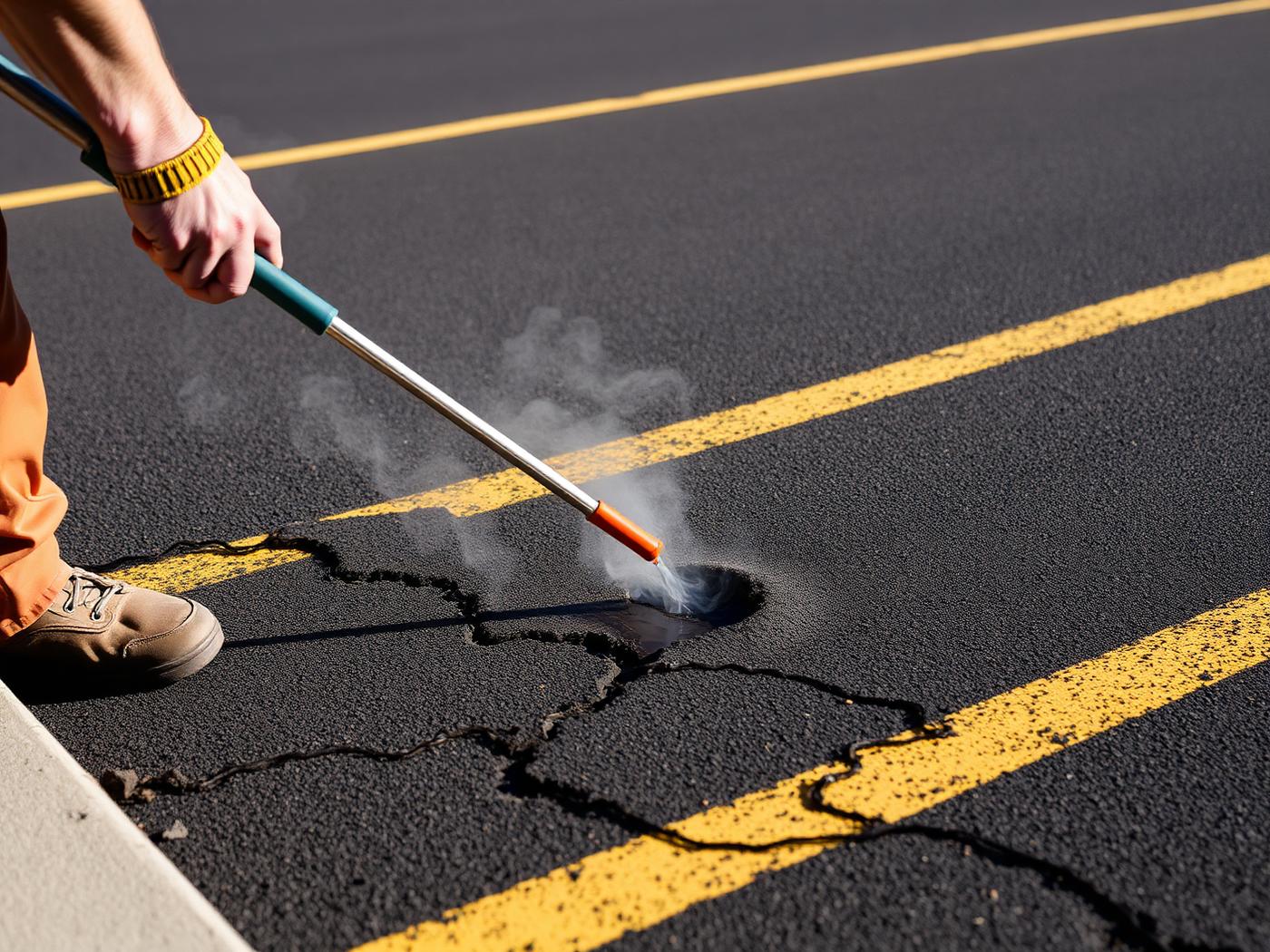 Hot Tar Crack Filling