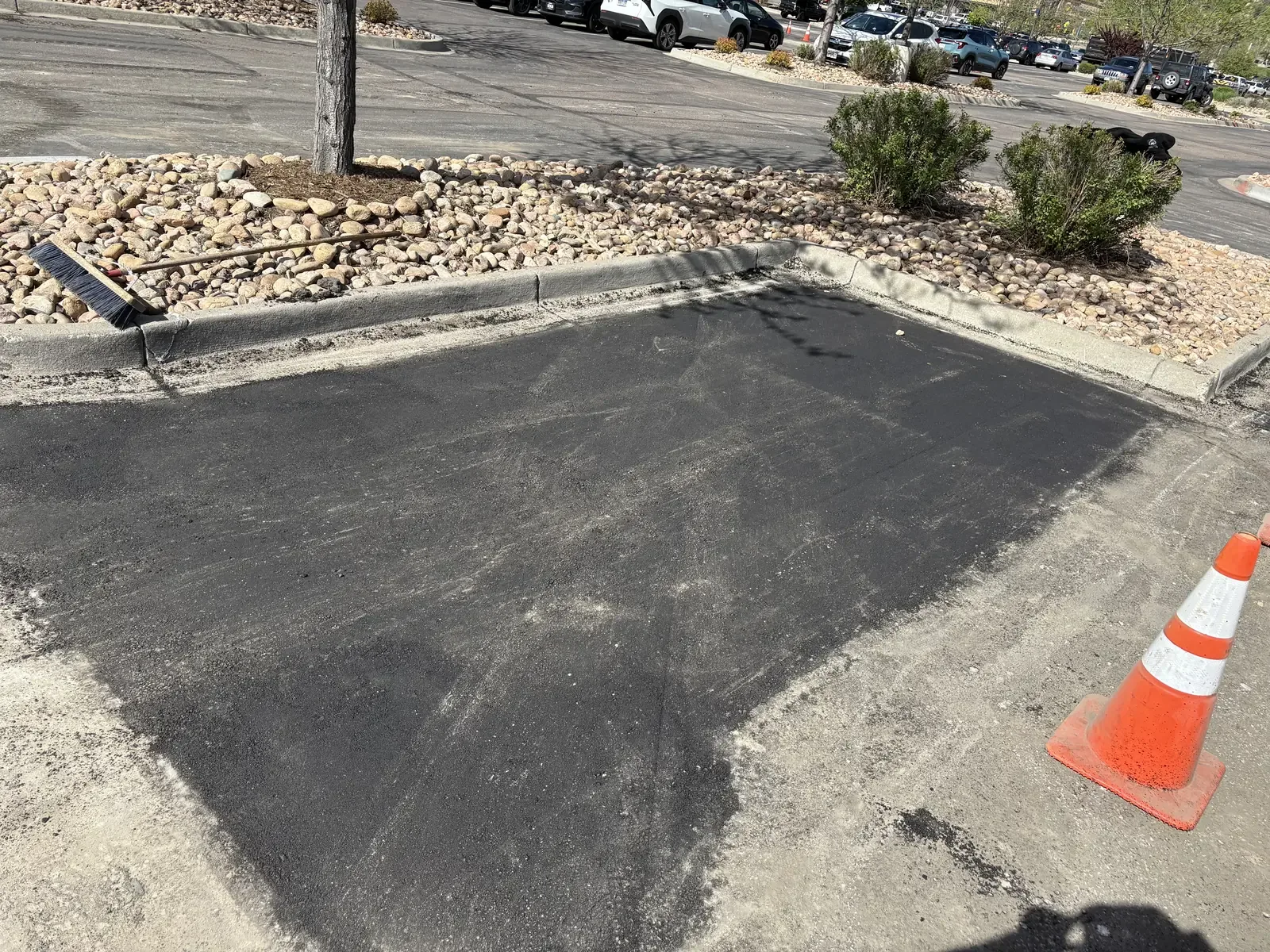 Excavated and regraded lot section ready for new asphalt — near Peyton, CO