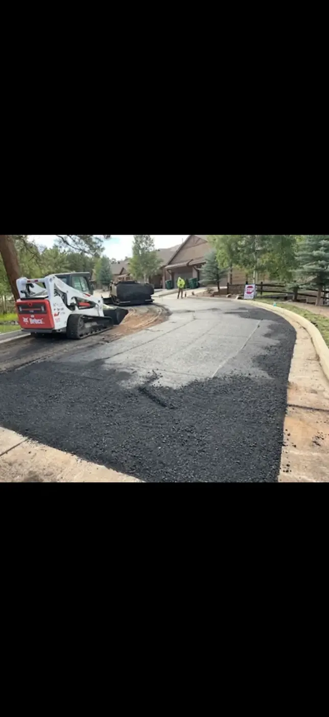 Compacted base of crushed millings ready for paving