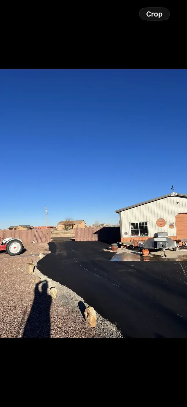 Graded and prepped shop yard before paving